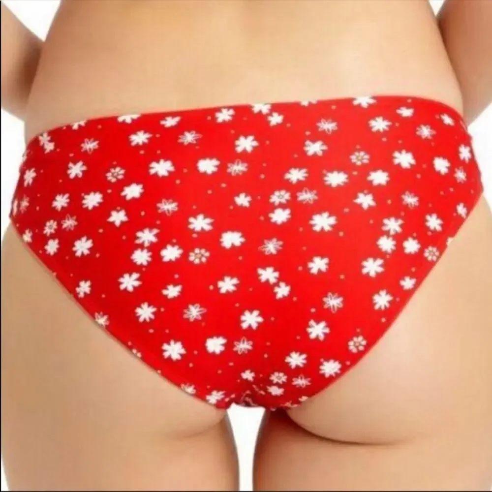 California Waves red strappy bikini swim bottom
